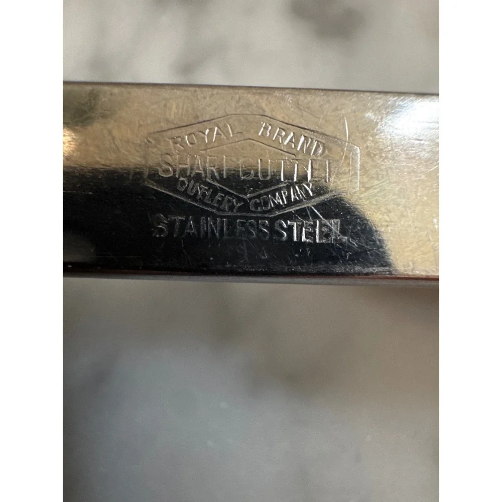 Vintage Royal Brand Sharp Cutter Stainless Steel Spatula Pink Handle 12.5in